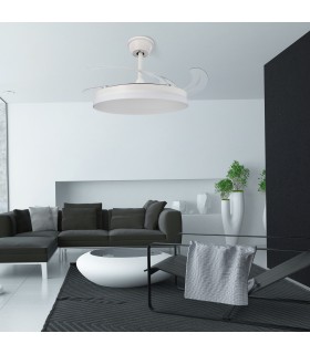 Ventilador WHITE HOOM DC 40W 2448Lm 4 Aspas CCT
