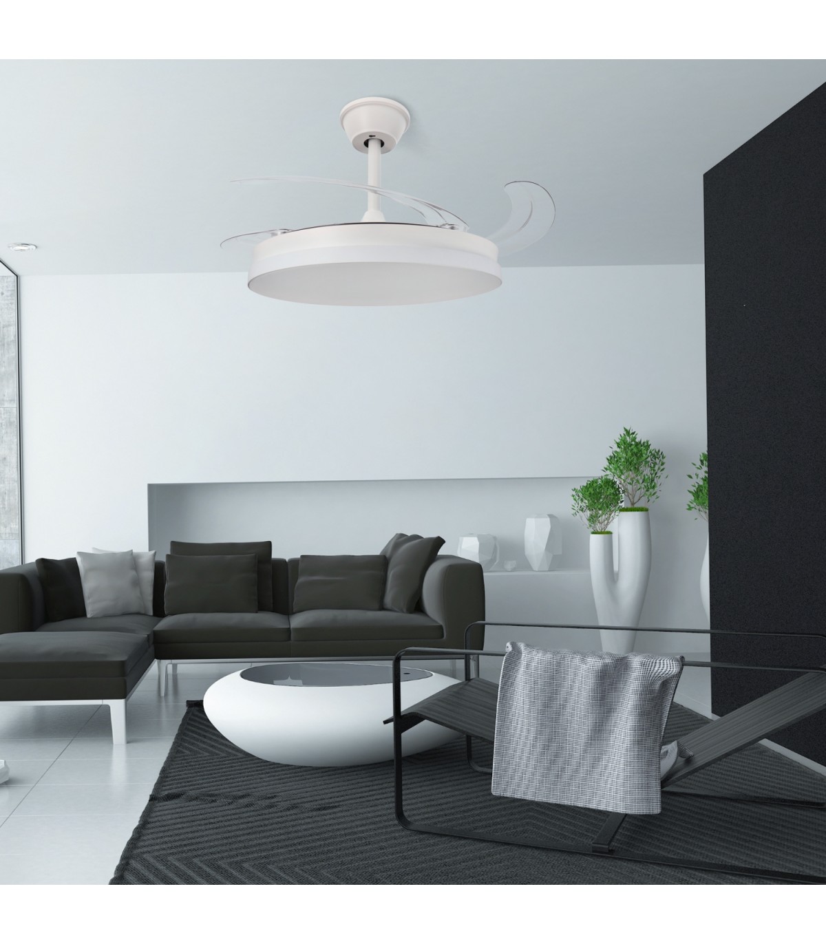 Ventilador WHITE HOOM DC 40W 2448Lm 4 Aspas CCT
