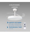 Ventilador WHITE HOOM DC 40W 2448Lm 4 Aspas CCT