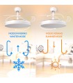 Ventilador WHITE HOOM DC 40W 2448Lm 4 Aspas CCT