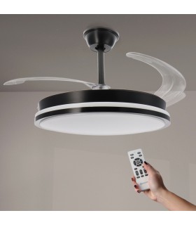 Ventilador BLACK COUNT DC 40W 2448Lm 4 Aspas CCT