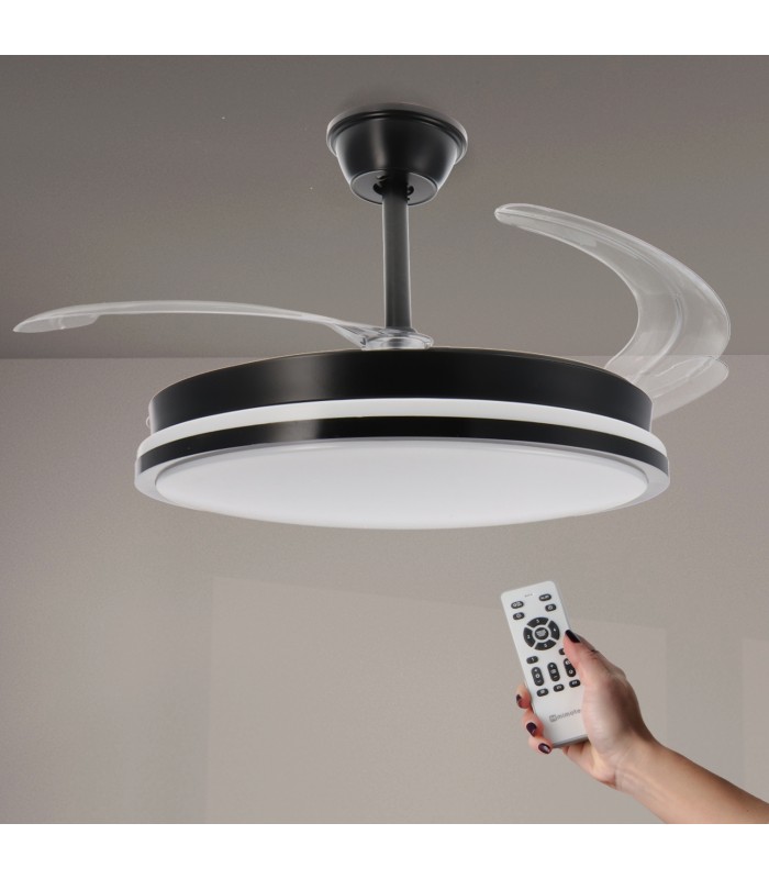 Ventilador BLACK COUNT DC 40W 2448Lm 4 Aspas CCT