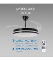 Ventilador BLACK COUNT DC 40W 2448Lm 4 Aspas CCT