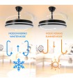 Ventilador BLACK COUNT DC 40W 2448Lm 4 Aspas CCT
