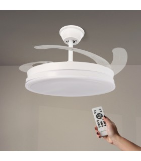 Ventilador WHITE OLGA DC 36W 4138Lm 4 Aspas CCT