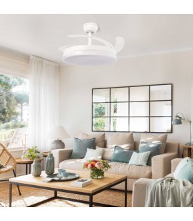 Ventilador WHITE OLGA DC 36W 4138Lm 4 Aspas CCT