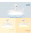 Ventilador WHITE OLGA DC 36W 4138Lm 4 Aspas CCT