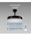 Ventilador BLACK OLGA DC 36W 4138Lm 4 Aspas CCT
