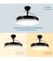 Ventilador BLACK OLGA DC 36W 4138Lm 4 Aspas CCT