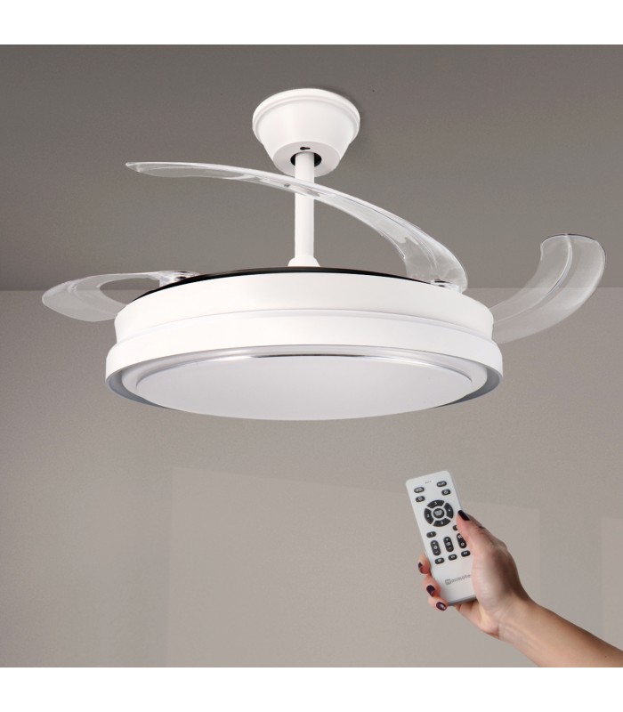 Ventilador WHITE HOOD DC 40W 2448Lm 4 Aspas CCT