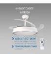 Ventilador WHITE HOOD DC 40W 2448Lm 4 Aspas CCT