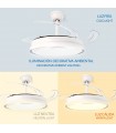 Ventilador WHITE HOOD DC 40W 2448Lm 4 Aspas CCT
