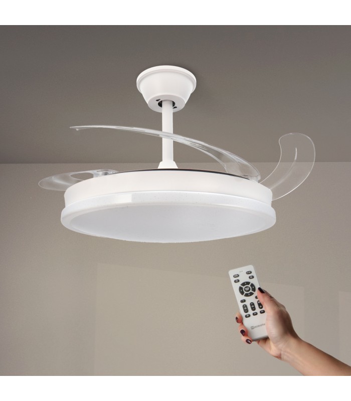 Ventilador WHITE OTAH STAR DC 40W 2448Lm 4 Aspas CCT