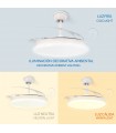 Ventilador WHITE OTAH STAR DC 40W 2448Lm 4 Aspas CCT