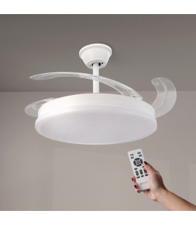 Ventilador WHITE OTAH DC 40W 2448Lm 4 Aspas CCT