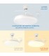 Ventilador WHITE OTAH DC 40W 2448Lm 4 Aspas CCT