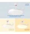 Ventilador WHITE OTAH DC 40W 2448Lm 4 Aspas CCT