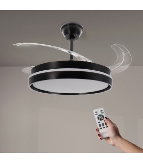 Ventilador BLACK AFAR DC 40W 2448Lm 4 Aspas CCT