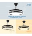 Ventilador BLACK AFAR DC 40W 2448Lm 4 Aspas CCT