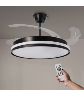 Ventilador BLACK CAMI DC 40W 2448Lm 4 Aspas CCT
