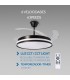 Ventilador BLACK CAMI DC 40W 2448Lm 4 Aspas CCT