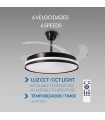Ventilador BLACK CAMI DC 40W 2448Lm 4 Aspas CCT