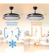 Ventilador BLACK CAMI DC 40W 2448Lm 4 Aspas CCT