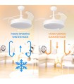 Ventilador WHITE THOR DC 24W 1920Lm 4 Aspas CCT