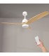 Ventilador WHITE CRAZY DC Blanco 18W 1200Lm 3 Aspas Haya CCT