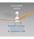 Ventilador WHITE CRAZY DC Blanco 18W 1200Lm 3 Aspas Haya CCT