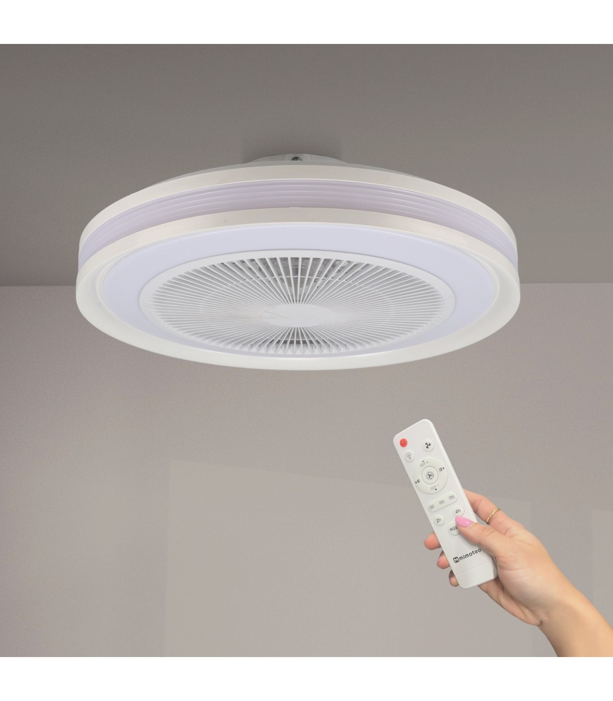 Ventilador de techo COLOURS DC 36W 2800Lm 5 Aspas Blanco RGB+CCT