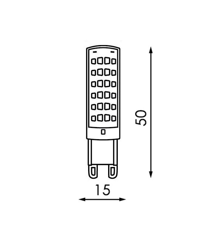 Bombilla LED G9 5W 500Lm 360º IP20