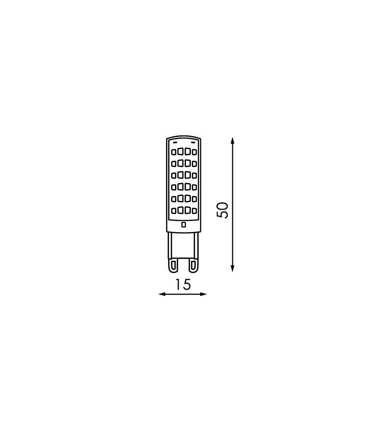 Bombilla LED G9 5W 500Lm 360º IP20