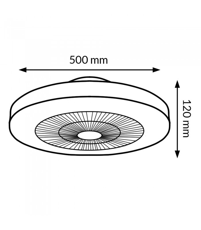Ventilador de techo COLOURS DC 36W 2800Lm 5 Aspas Blanco RGB+CCT