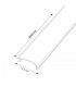 Difusor Negro Para Perfil Ancho 12.5Mm -Metro-