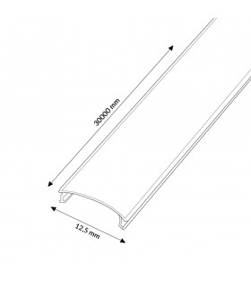 Difusor Transparente Para Perfil Ancho 12.5Mm -Metro-