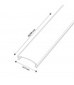 Difusor Transparente Para Perfil Ancho 12.5Mm -Metro-