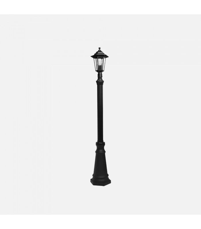 Farola Exterior Aluminio AURIGA 1xE27 Negro IP44 220x20x20Cm