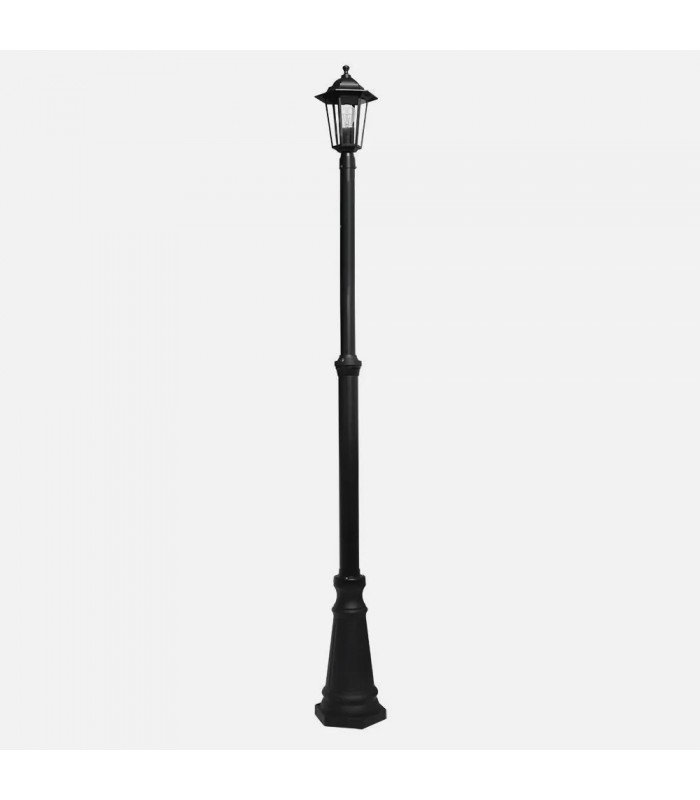 Farola Exterior Aluminio AURIGA 1xE27 Negro IP44 220x20x20Cm