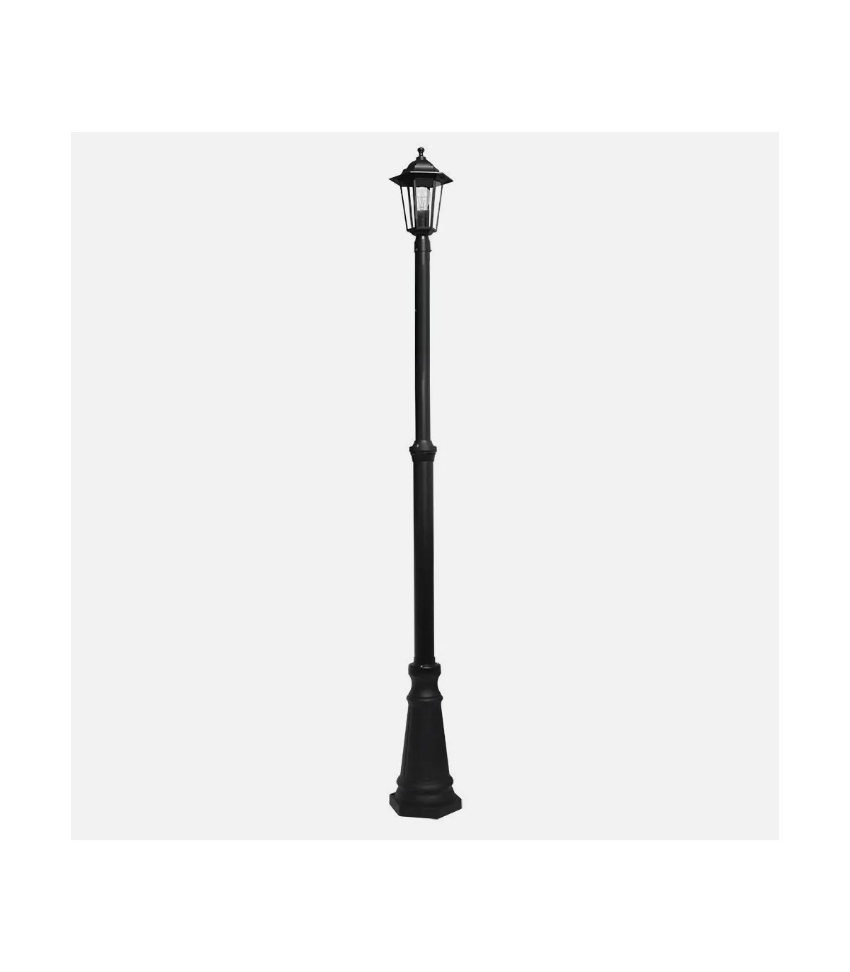 Farola Exterior Aluminio AURIGA 1xE27 Negro IP44 220x20x20Cm