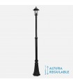 Farola Exterior Aluminio AURIGA 1xE27 Negro IP44 220x20x20Cm