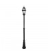 Farola Exterior Aluminio BECRUX 1xE27 Negro IP44 234x25x25Cm