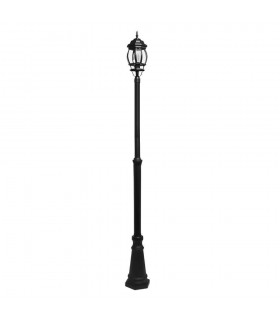Farola Exterior Aluminio CAELUM 1xE27 Negro IP44 228x18x18Cm