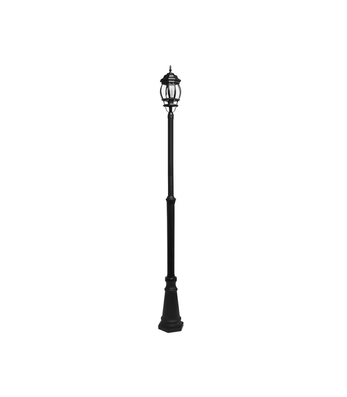 Farola Exterior Aluminio CAELUM 1xE27 Negro IP44 228x18x18Cm