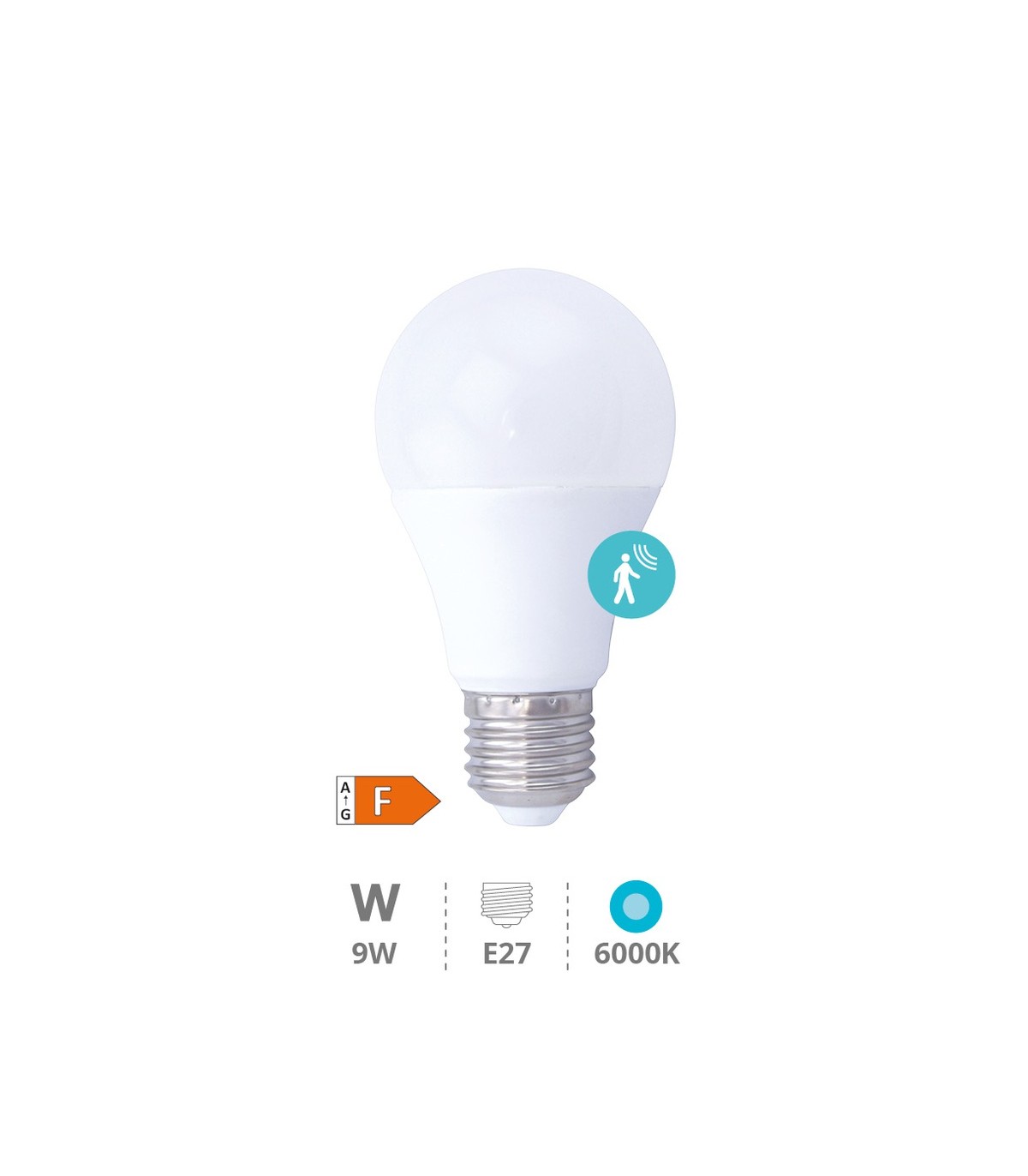 Bombilla Led 9W 950LM E27 Con Sensor Presencia