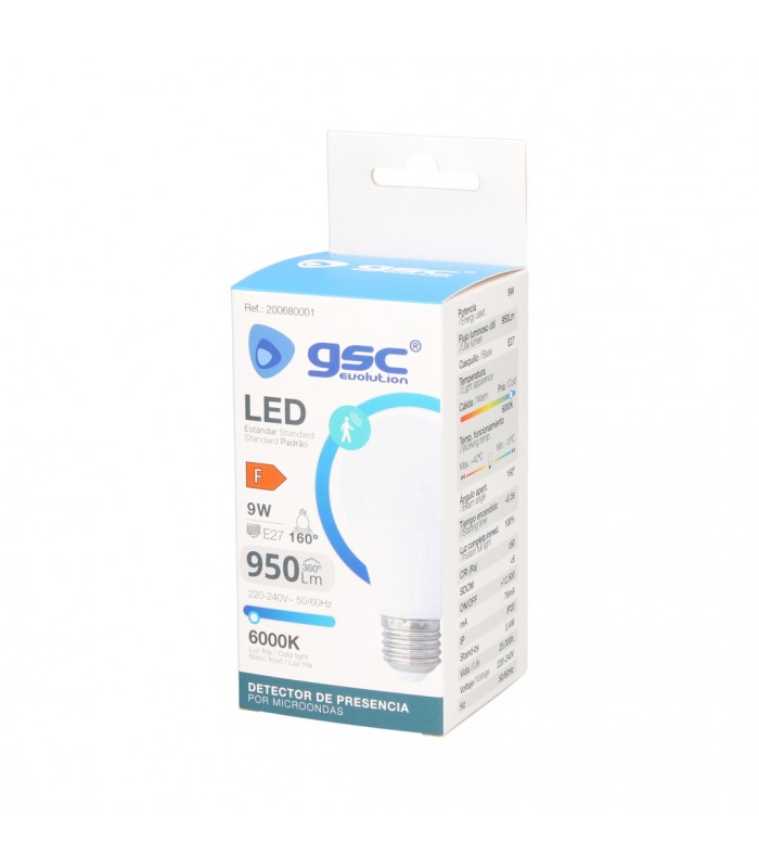 Bombilla Led 9W 950LM E27 Con Sensor Presencia