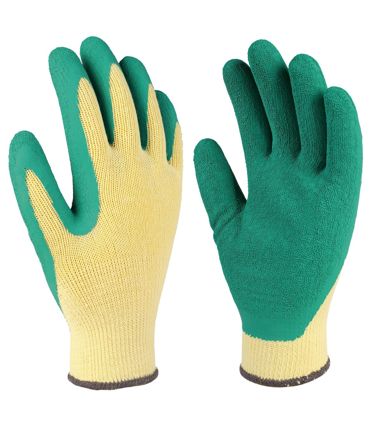 Guante poliéster y recubrimiento de látex Amarillo/Verde