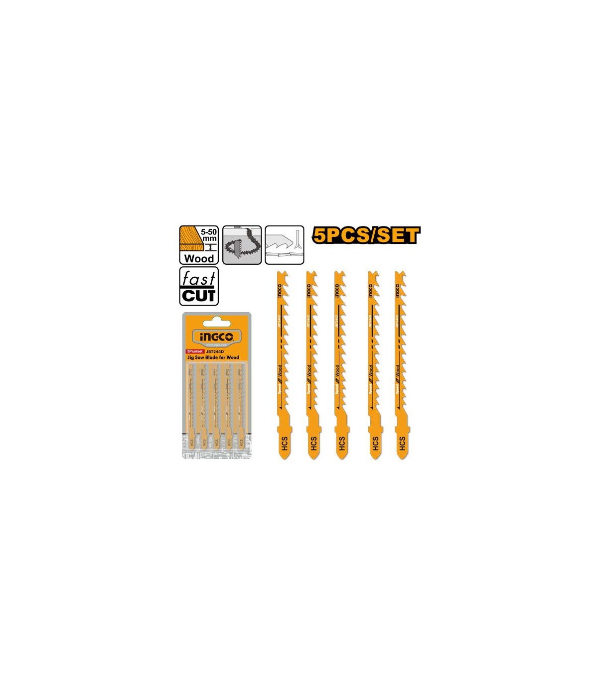 Blister 5 Sierras Calar para Madera 6TPI