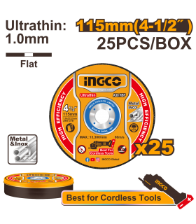 Disco corte METAL-INOX 115mm (25pcs)