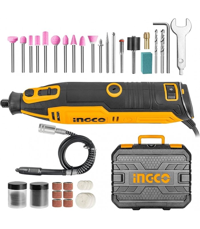Mini Drill 130W 52 Accesorios + Eje flexible